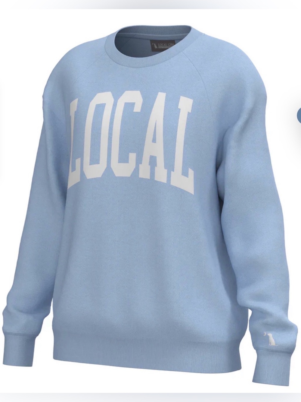 Local Girl Periwinkle Crescent Crewneck Sweatshirt